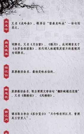 词牌名起什么作用