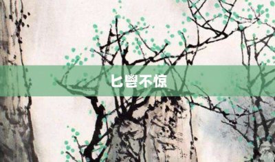 ​匕鬯不惊
