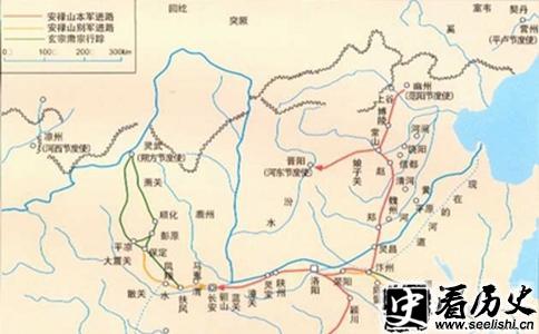 安史之乱路线图