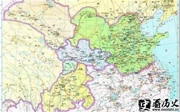 胡汉分治形势图