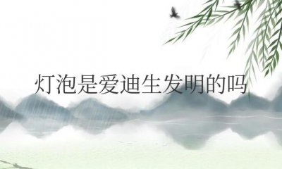 ​灯泡是爱迪生发明的吗对还是错