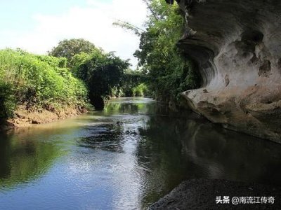 ​水月岩，当年南流江畔一处胜景，有桂林山水之称，还有历史故事