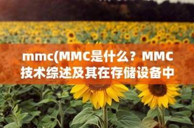 ​mmc(MMC是什么？MMC技术综述及其在存储设备中的应用)