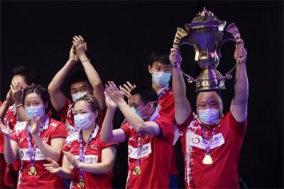 ​羽毛球——苏迪曼杯决赛：中国队夺冠