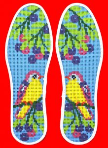 ​民间老式刺绣鞋垫图案（吉事的卜祀图样）