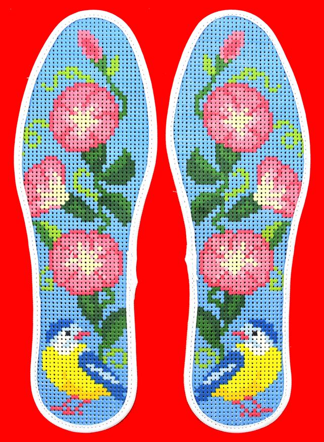 民间老式刺绣鞋垫图案（吉事的卜祀图样）(6)