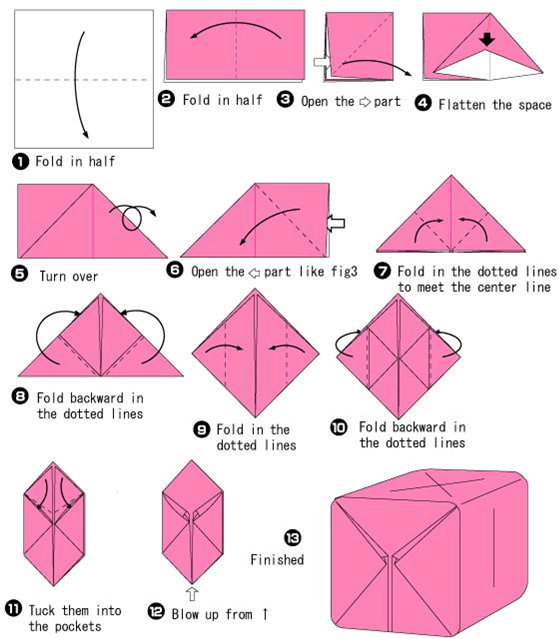 折纸气球的步骤视频,用正方形的折纸怎么折气球图10