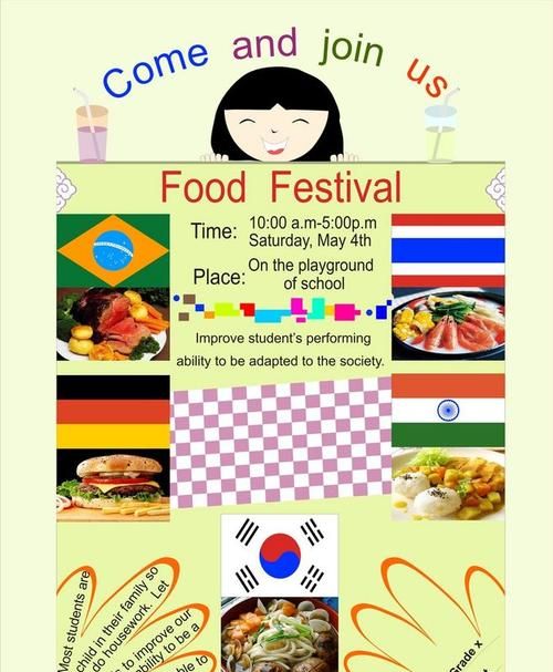 东南亚美食节海报,关于英语美食节海报