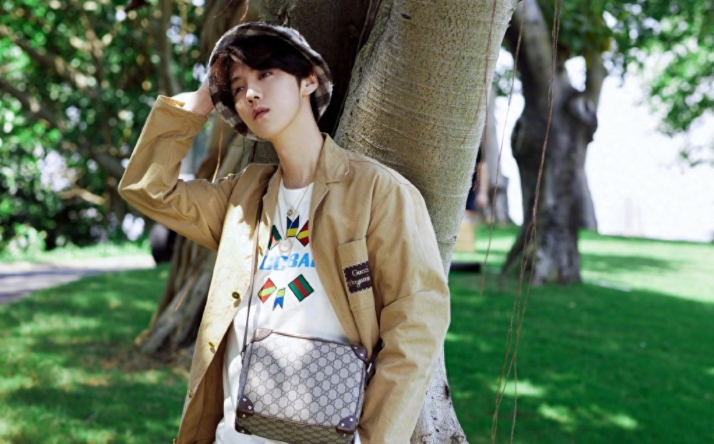 鹿晗微风少年林间写真图片